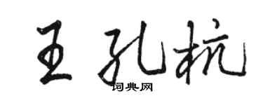 駱恆光王孔杭行書個性簽名怎么寫