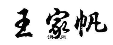 胡問遂王家帆行書個性簽名怎么寫