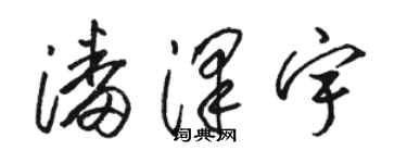 駱恆光潘澤宇草書個性簽名怎么寫