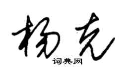 朱錫榮楊克草書個性簽名怎么寫