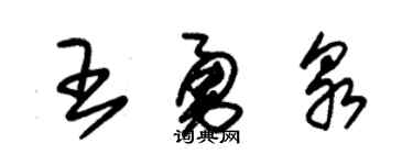 朱錫榮王勇泉草書個性簽名怎么寫