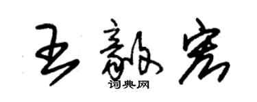 朱錫榮王毅宏草書個性簽名怎么寫