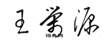 駱恆光王榮源草書個性簽名怎么寫