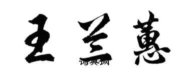 胡問遂王蘭蕙行書個性簽名怎么寫