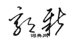 駱恆光郭新草書個性簽名怎么寫