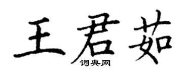 丁謙王君茹楷書個性簽名怎么寫