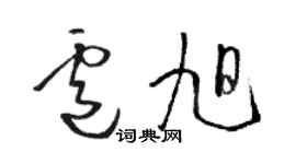 駱恆光盧旭草書個性簽名怎么寫