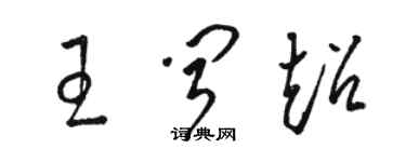 駱恆光王聞超草書個性簽名怎么寫