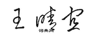 駱恆光王晴宜草書個性簽名怎么寫