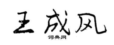 曾慶福王成風行書個性簽名怎么寫
