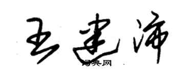 朱錫榮王建沛草書個性簽名怎么寫