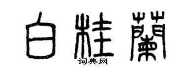 曾慶福白桂蘭篆書個性簽名怎么寫