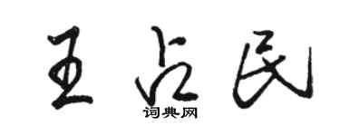 駱恆光王占民行書個性簽名怎么寫