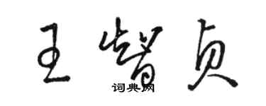 駱恆光王智貞草書個性簽名怎么寫