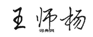 駱恆光王師楊行書個性簽名怎么寫