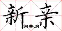 丁謙新親楷書怎么寫