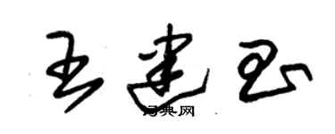 朱錫榮王建昌草書個性簽名怎么寫