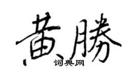 王正良黃勝行書個性簽名怎么寫