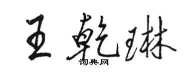駱恆光王乾琳行書個性簽名怎么寫