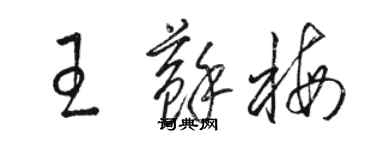 駱恆光王蘇梅草書個性簽名怎么寫