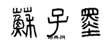 曾慶福蘇子墨篆書個性簽名怎么寫