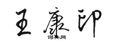 駱恆光王康印行書個性簽名怎么寫