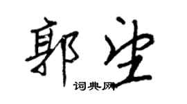 王正良郭望行書個性簽名怎么寫
