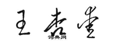 駱恆光王杏愛草書個性簽名怎么寫