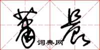 王冬齡蕭晨草書怎么寫