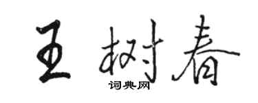 駱恆光王樹春行書個性簽名怎么寫