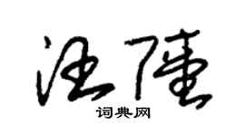 朱錫榮汪陸草書個性簽名怎么寫