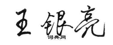 駱恆光王銀亮行書個性簽名怎么寫