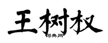 翁闓運王樹權楷書個性簽名怎么寫