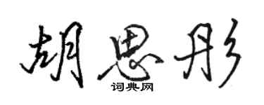 駱恆光胡思彤行書個性簽名怎么寫