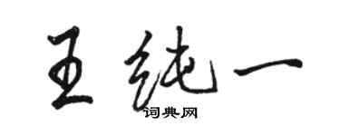 駱恆光王純一行書個性簽名怎么寫