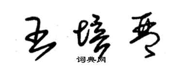 朱錫榮王培琴草書個性簽名怎么寫