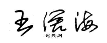 朱錫榮王闊海草書個性簽名怎么寫