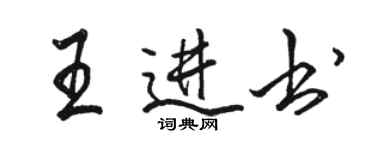 駱恆光王進書行書個性簽名怎么寫