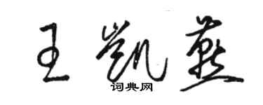 駱恆光王凱燕草書個性簽名怎么寫