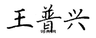 丁謙王普興楷書個性簽名怎么寫