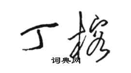 駱恆光丁榕草書個性簽名怎么寫