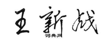 駱恆光王新戰行書個性簽名怎么寫