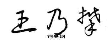 曾慶福王乃攀草書個性簽名怎么寫