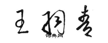 駱恆光王羽青草書個性簽名怎么寫