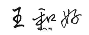 駱恆光王和好行書個性簽名怎么寫