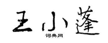 曾慶福王小蓬行書個性簽名怎么寫