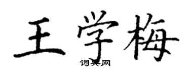 丁謙王學梅楷書個性簽名怎么寫