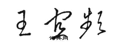 駱恆光王宜頻草書個性簽名怎么寫