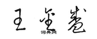 駱恆光王金盛草書個性簽名怎么寫