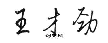 駱恆光王才勁行書個性簽名怎么寫
